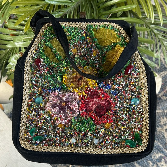 VELDORE HOUSTON Handbags - Vintage 1950s VELDORE HOUSTON Hand Beaded Shoulder Bag
